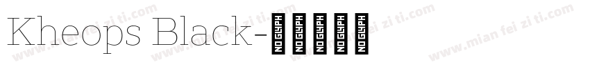 Kheops Black字体转换